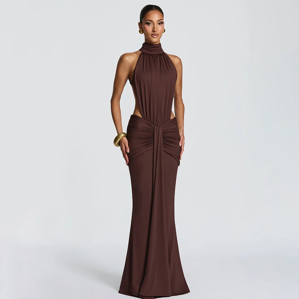 Women's Elegant Brown Dress | OWNLUXE