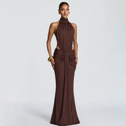 Women's Elegant Brown Dress | OWNLUXE