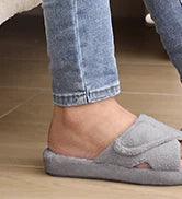 Women’s Waffle Cotton House Slippers with Arch Support