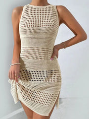 Cutout Crochet Vintage Swim Cover-Up | OWNLUXE