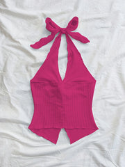 Cropped Backless Crop Top | OWNLUXE