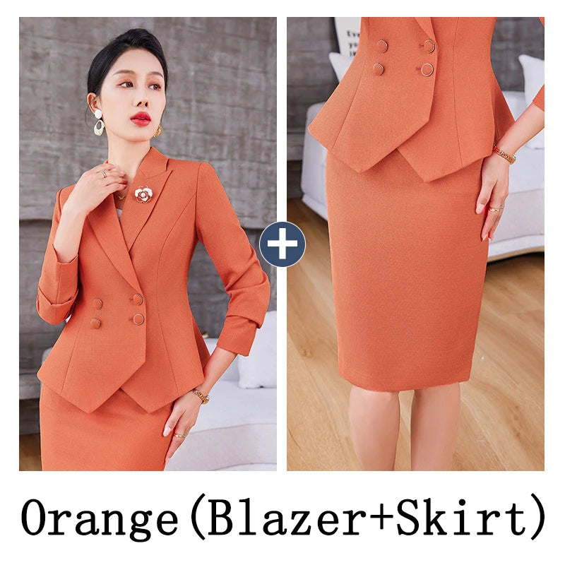Women's Long Sleeve Jacket (Orange) | OWNLUXE