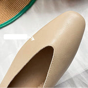 Women's Square Toe Retro Flats – Shop at OWNLUXE