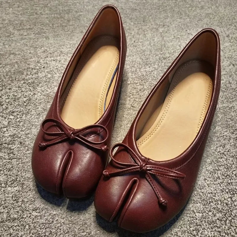 Women's Leather Pumps (Wine Red Bow) – Shop at OWNLUXE