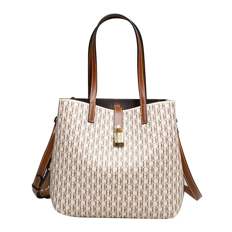 CH Premium Bucket Bag – Large Capacity Letter Print Tote | OWNLUXE