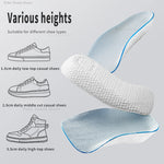 Load image into Gallery viewer, Height Increase Insoles Men Women Shoes Flat Feet Arch Support Orthopedic Insoles Sneakers Heel Lift Memory Foam Soft Shoe Pads
