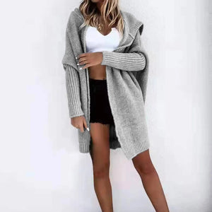 🧥 Women's Color Block Knit Cardigan – Cozy Stylish!