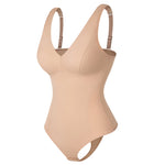 Load image into Gallery viewer, Deep V Shapewear Bodysuit with Built‑In Bra &amp; Thong
