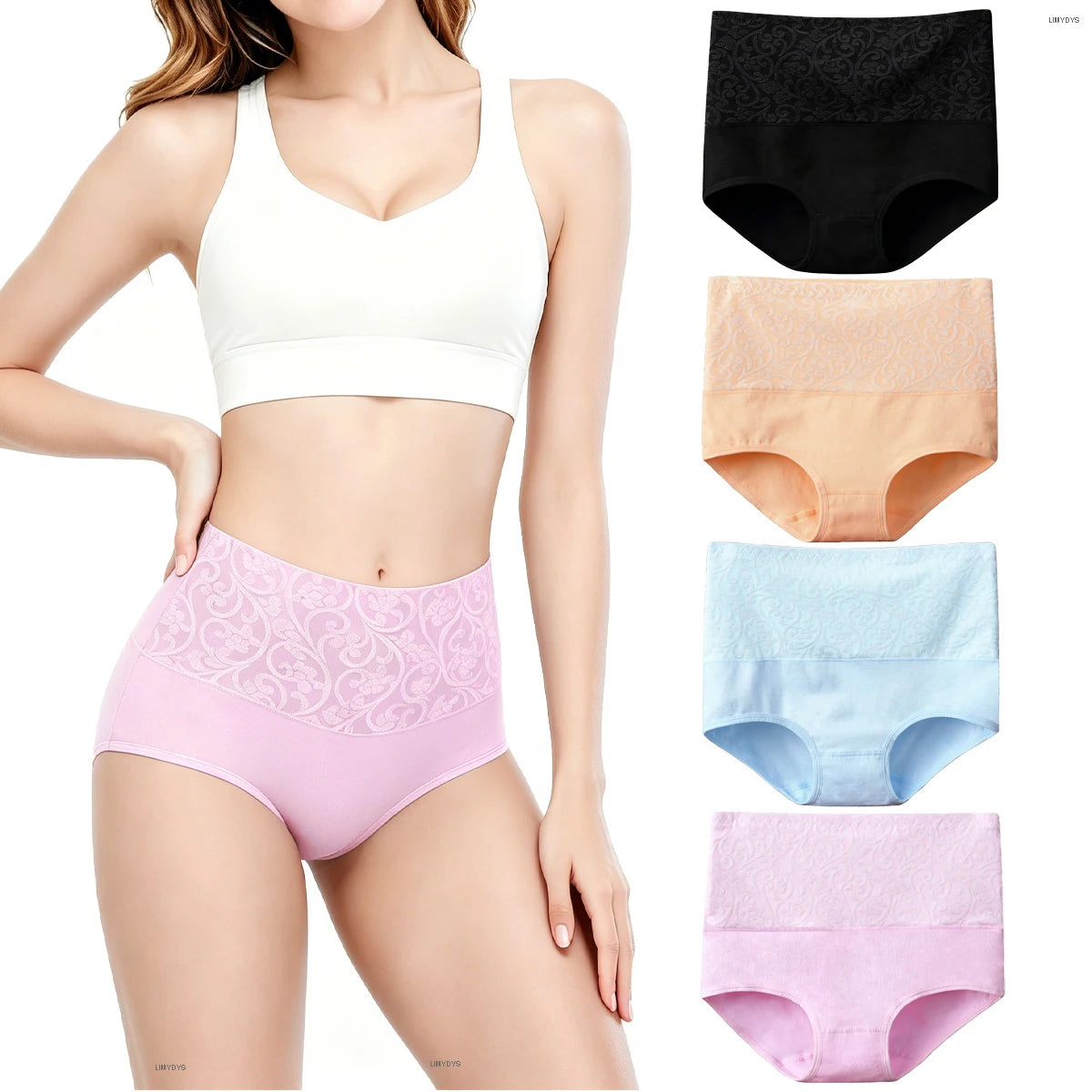 Women's High-Waist Tummy Control Cotton Briefs | Full Coverage | OWNLUXE