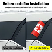 Country Flag Sticker – Waterproof Car Window Decal (Canada, Brazil, France & More)