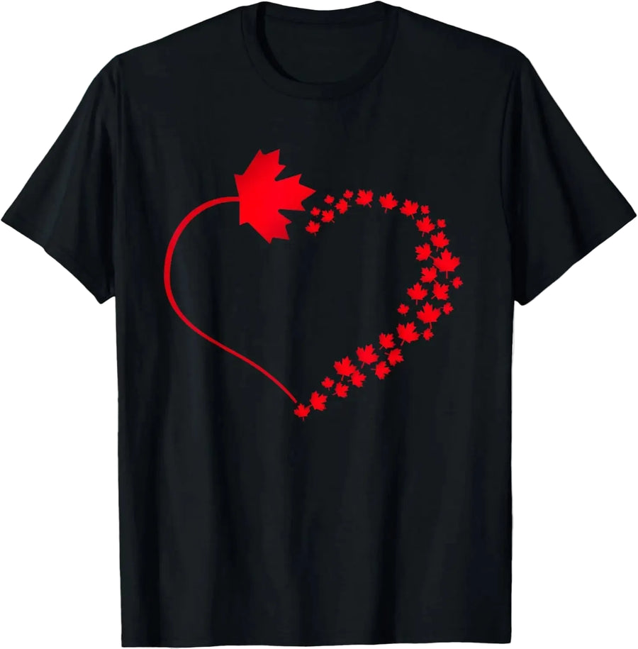 Maple Leaf Heart Canada Pride T-Shirt – Cute Canadian Gift Tee | OWNLUXE