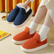 Evshine Winter Fur Plush Slippers – Soft Sole Home Shoes