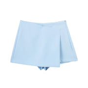 Women's High Waist Vintage Shorts (Orange) | OWNLUXE