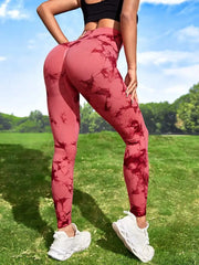 Hip Lifting Seamless Fitness Gym Leggings Tie-dye Yoga | OWNLUXE