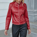 Load image into Gallery viewer, 🖤 Women&#39;s Zip-Up Moto Jacket – Stylish &amp; Versatile Outerwear

