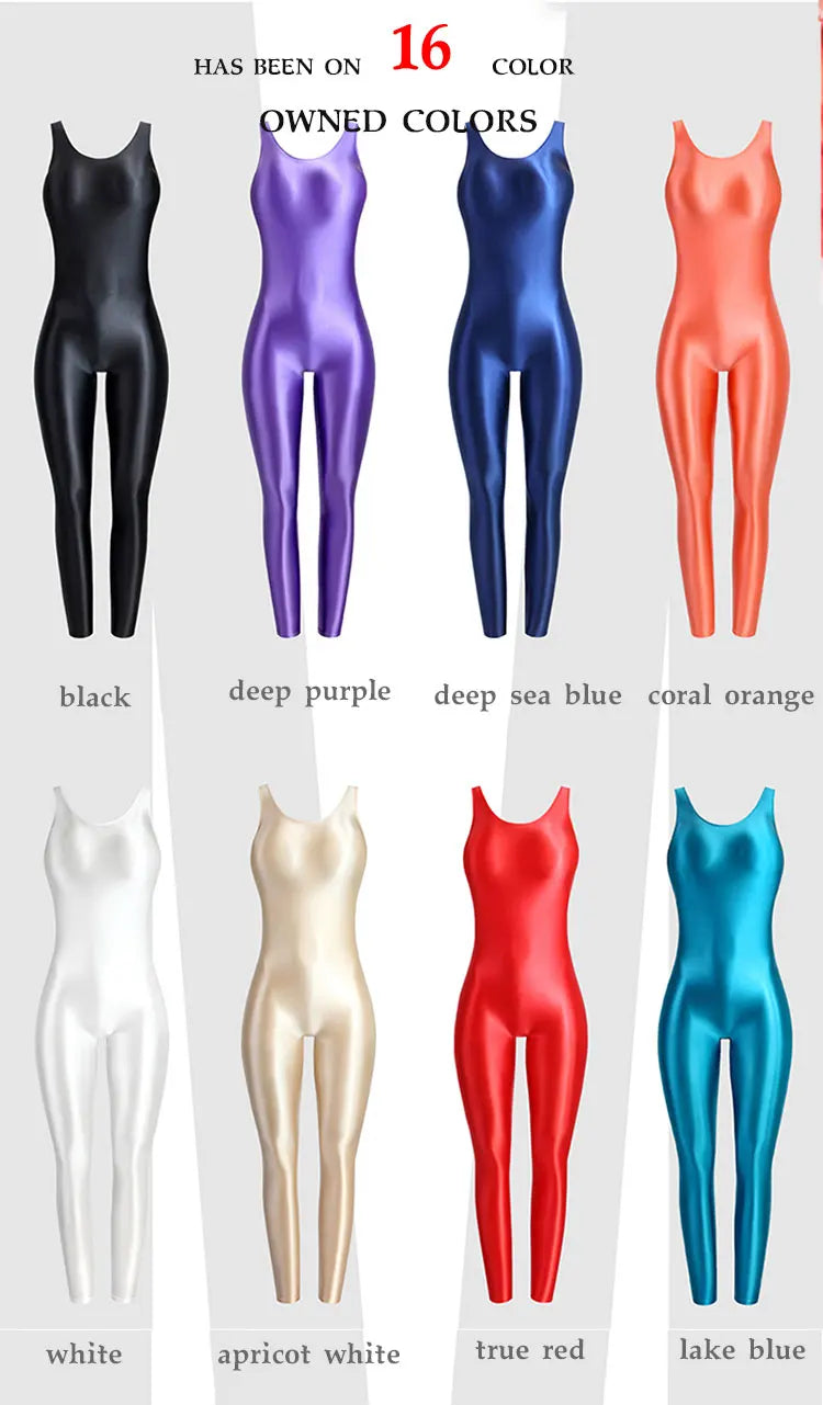 Faux Leather Shaping Jumpsuit - Sleeveless Body Sculpting One-Piece