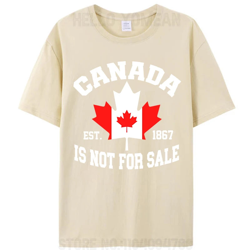 Canada Is Not For Sale Cotton T-Shirt – Unisex Patriotic Tee