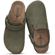 Women's Leather Suede Arch-Support Clogs | OWNLUXE