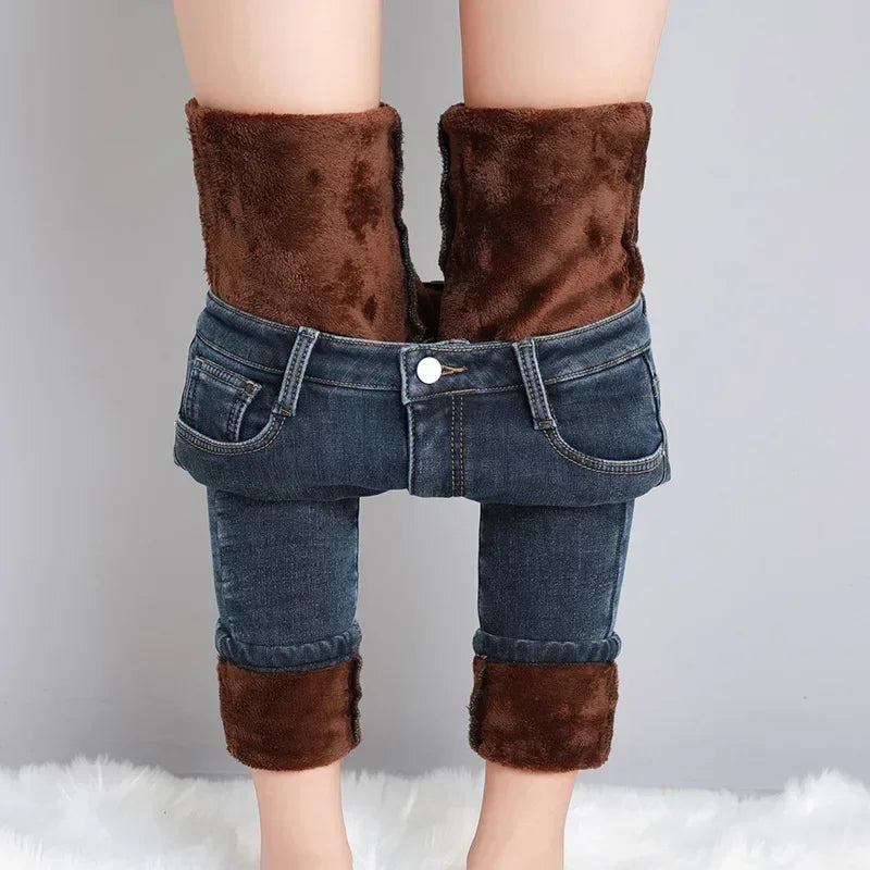 Skinny Denim Straight-Leg Pants | OWNLUXE