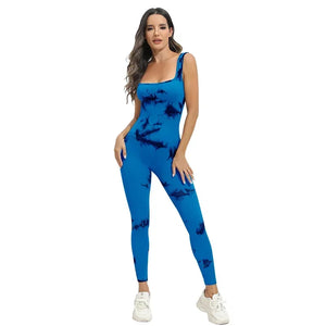 Women's High-Waist Printed Jumpsuit – Sporty, Stylish & Comfortable
