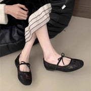 Women's Square Toe Lace Mesh Flats – Shop at OWNLUXE