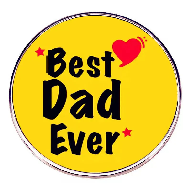 Funny Dad Pin Badge – Zinc Alloy Father’s Day Brooch