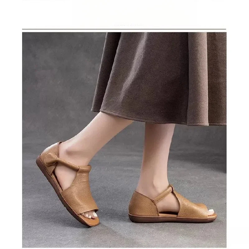 Women's Open Toe Retro Vintage Sandals – Shop at OWNLUXE
