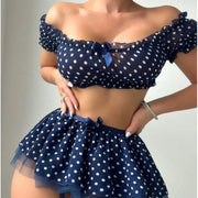 Printed One-Piece Bra & Brief Set Wire-Free and Lightweight