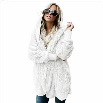 Double Fleece Hooded Cardigan – Thick, Slim & Cozy Layers