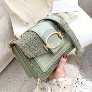 Chic Mini Plaid Tweed Crossbody Bag - Adjustable Strap Satchel | OWNLUXE