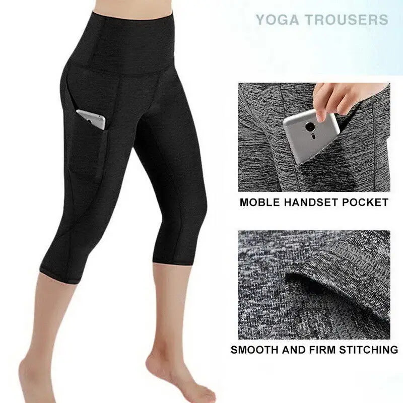 🔹 High-Stretch Pocket Leggings for Women – Yoga & Maternity Comfort | Legging femme extensible avec poches – Confort yoga & maternité