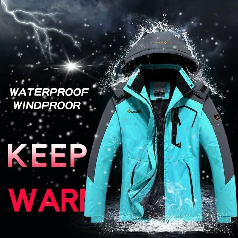 Women’s Waterproof Ski Jacket – Warm Hooded Snow Shell