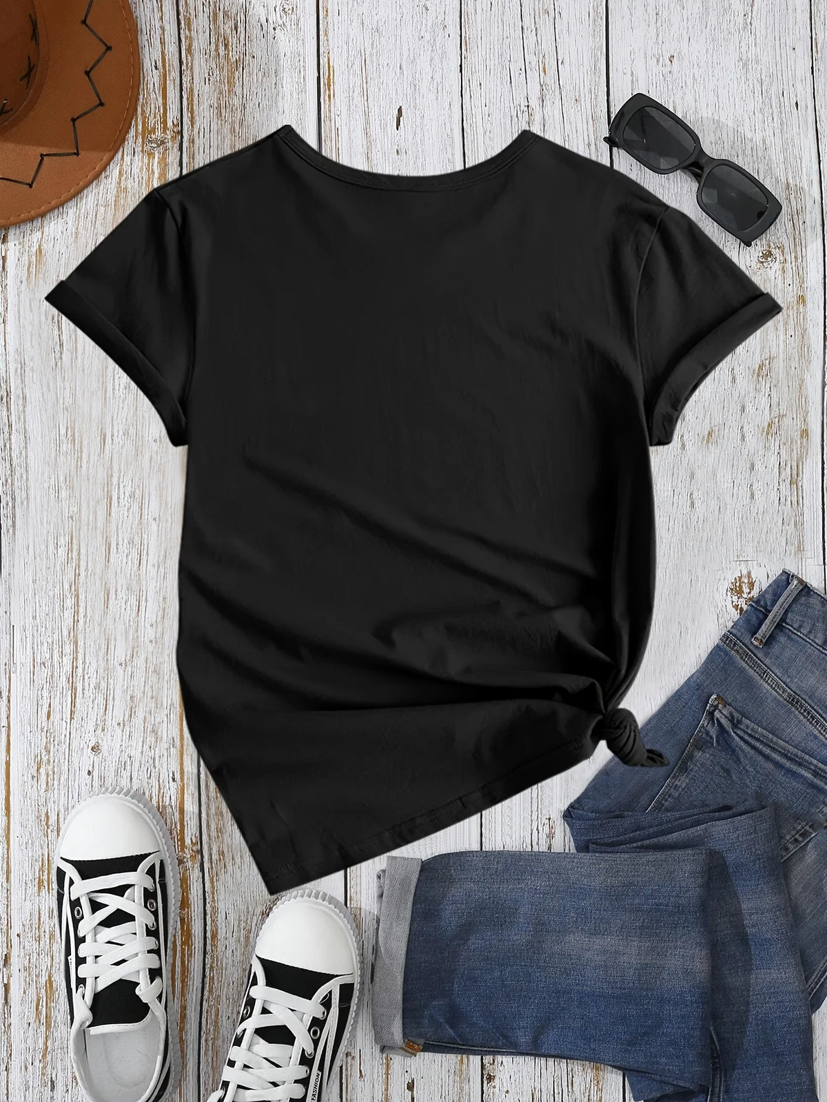 Breathable Stretch Fabric Round Casual T Shirts Accessory | OWNLUXE