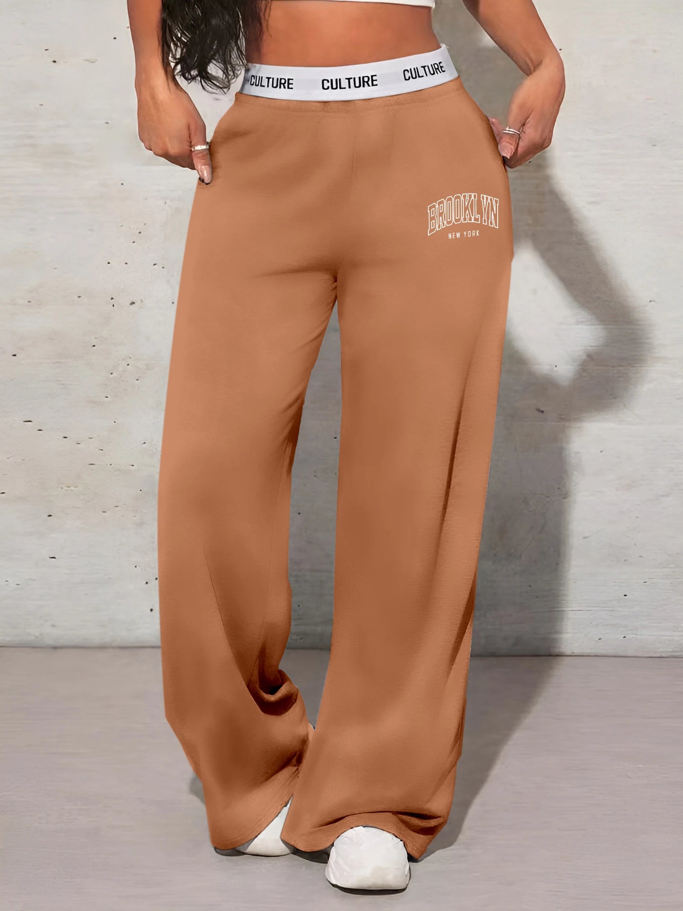 Printed Relaxed-Fit Wide-Leg Pants | OWNLUXE