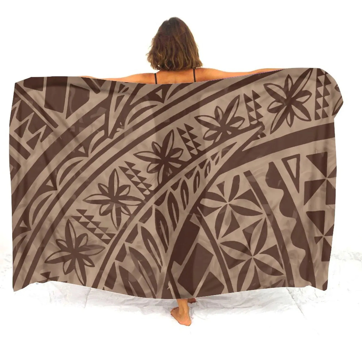 Hibiscus-Print Polynesian Sarong | OWNLUXE