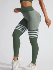 Striped High-Waist Yoga Seamless Leggings | OWNLUXE