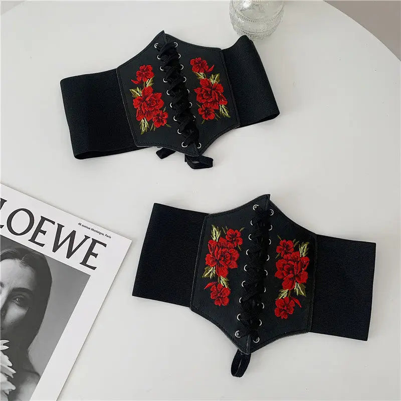 Women's High Waist Leather Waist Trainer (Black) | OWNLUXE