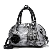 Yellow Crocodile Pattern Tote Bag - Small Shell Messenger