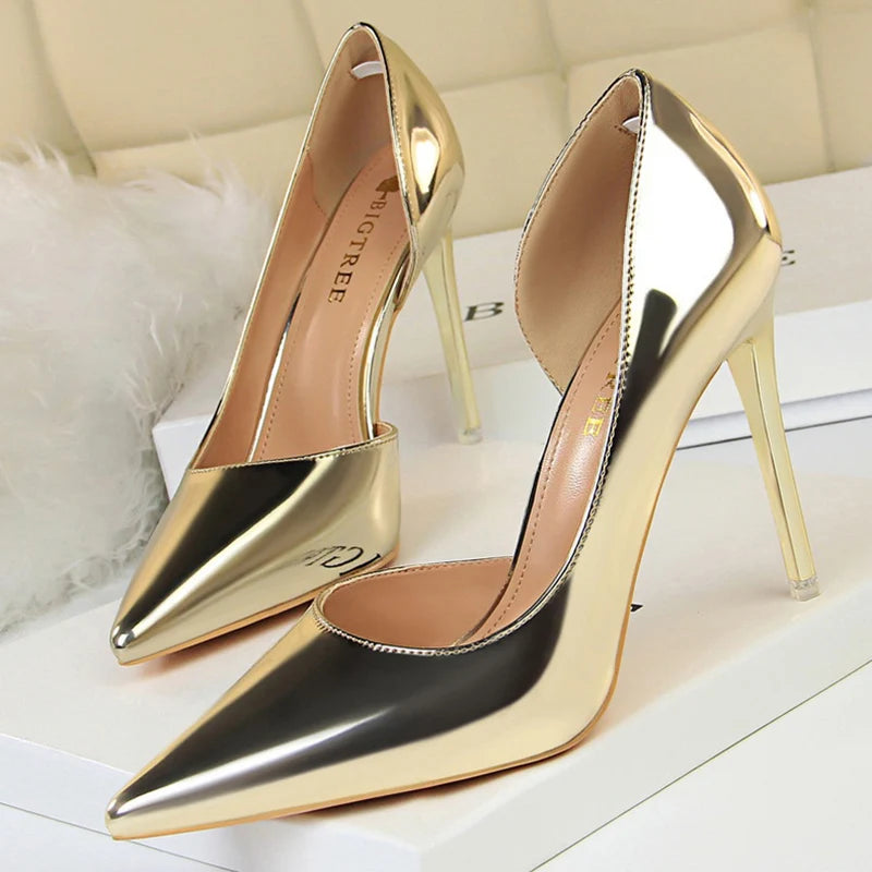 Women's High Heel Pointed Toe Pumps Slip On Fashion Stilettos