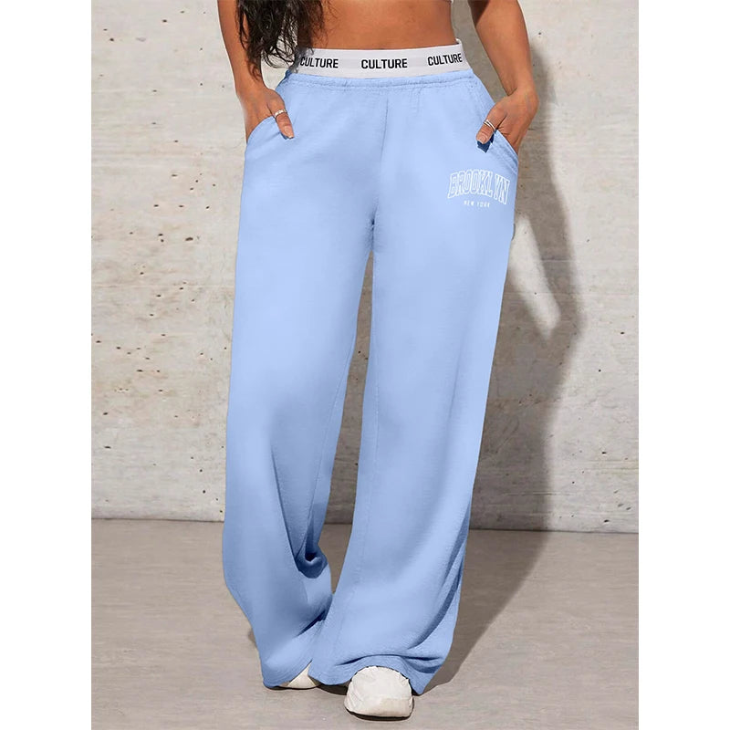 Printed Relaxed-Fit Wide-Leg Pants | OWNLUXE