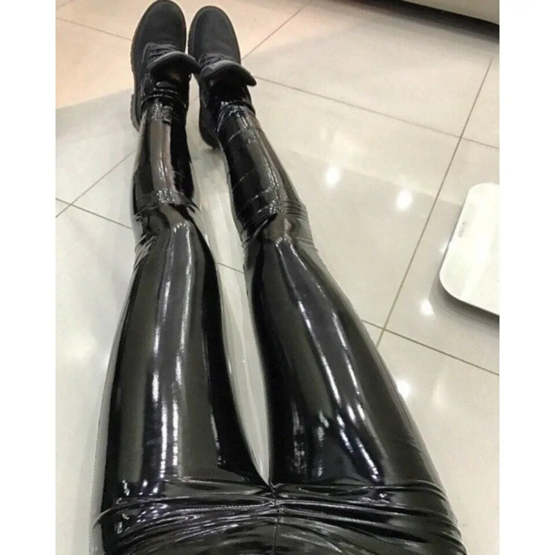 Leather Yoga Running Leggings | OWNLUXE