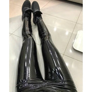 Leather Yoga Running Leggings | OWNLUXE