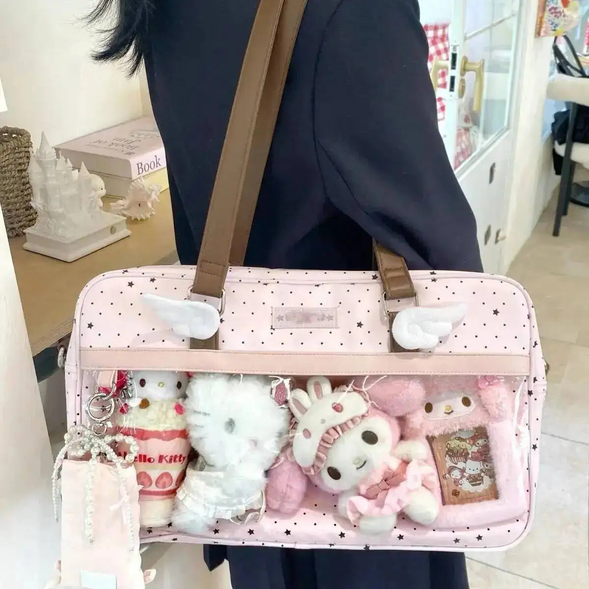 Spacious Lace Transparent Display Ita Bag – Shop at OWNLUXE