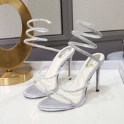 Satin Gladiator Platform Heels for Statement Nights