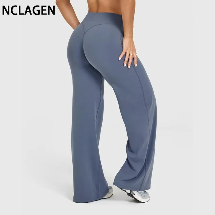 Mid-Waist Yoga Pants – Straight Leg Active