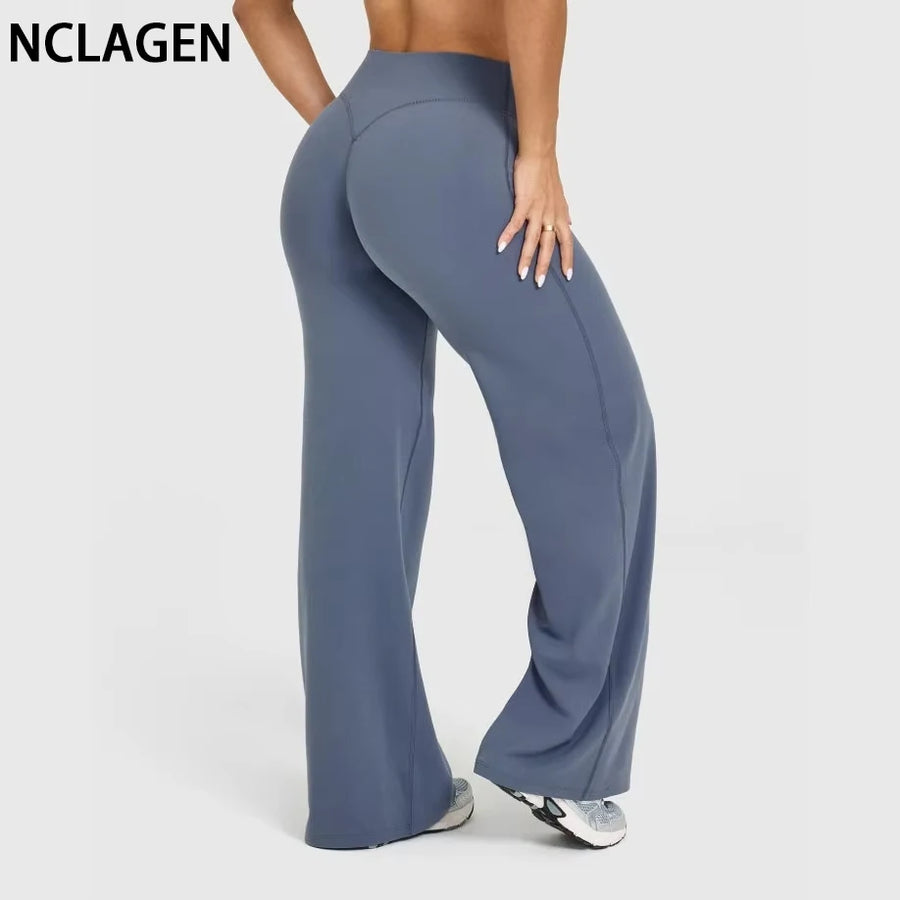 Mid-Waist Yoga Pants – Straight Leg Active