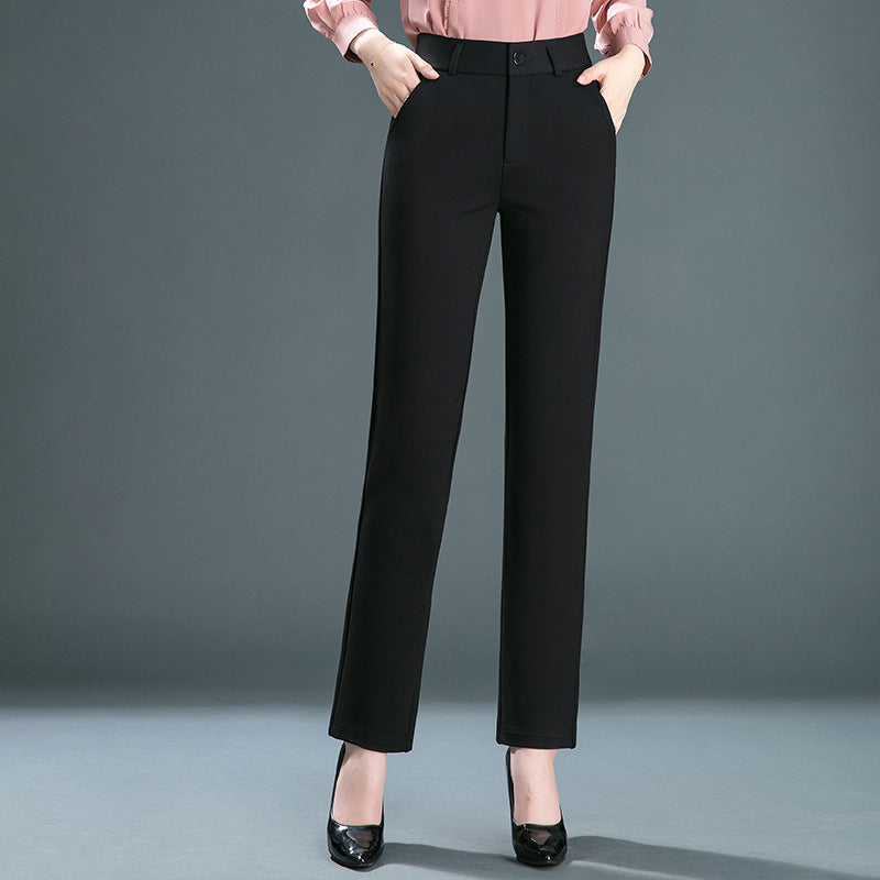 Stretch High Waist Trousers – Fashion Casual Slacks