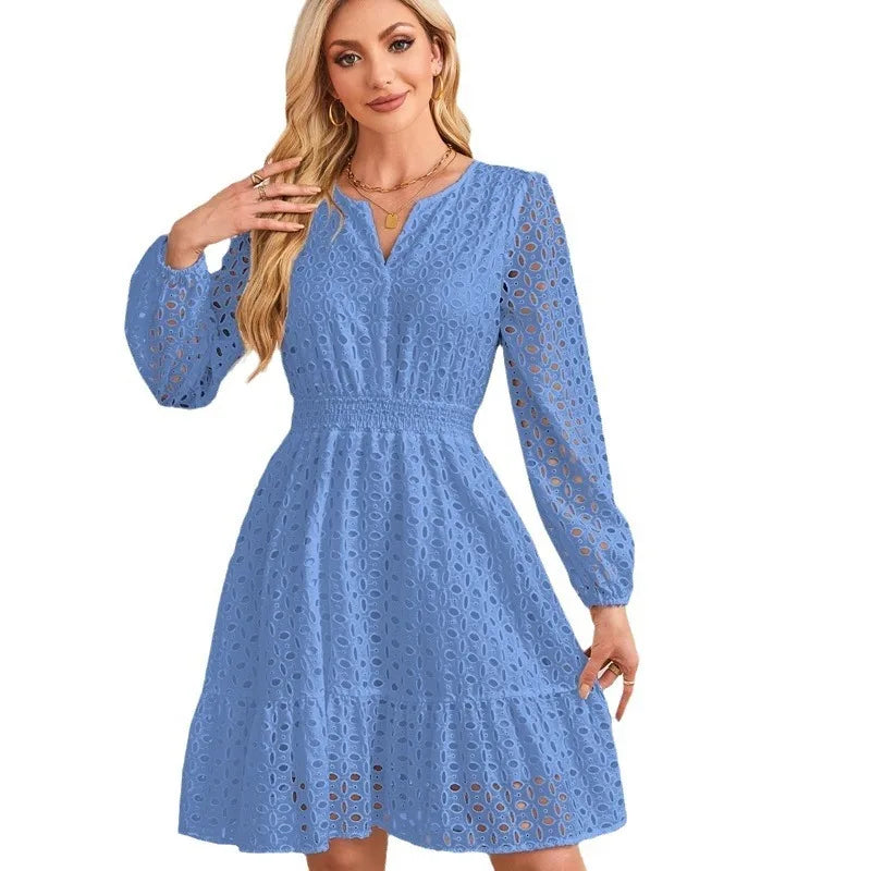 Long Sleeve Midi European Eyelet Accessory | OWNLUXE