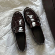 Women's Leather Retro Loafers (Black) – Shop at OWNLUXE
