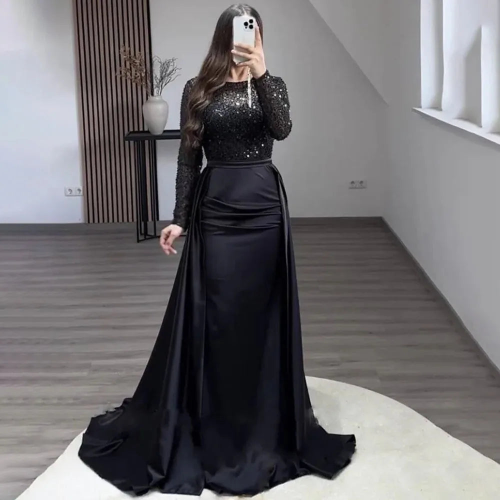 Bodycon Sequin Ruched Maxi Dress | OWNLUXE